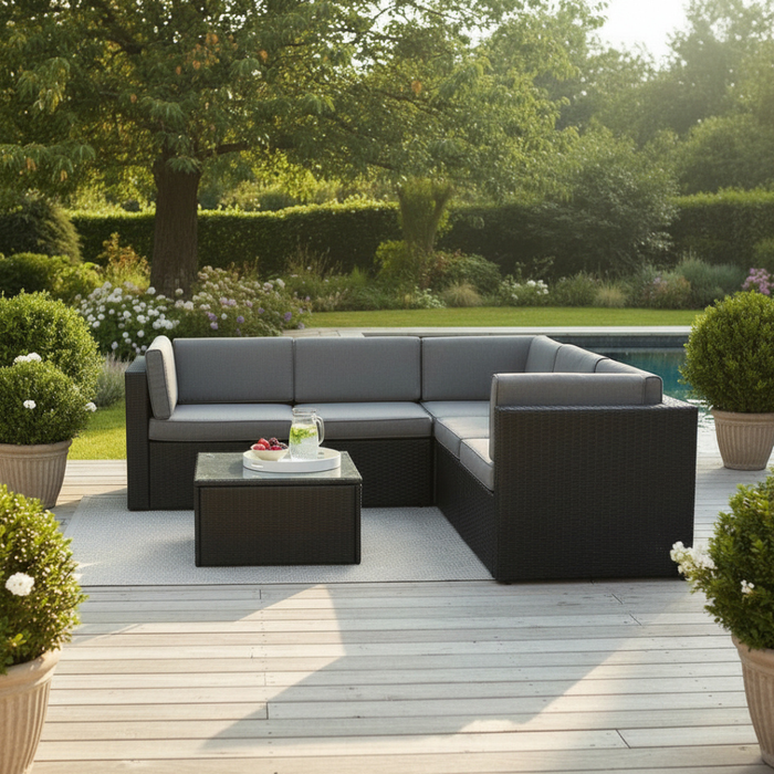 AVOCA VRTNA GARNITURA 6 DIJELOVA SIVA