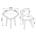 SKAYA SET 4X CRNA STOLICA PLATNO + BIJELI STOL