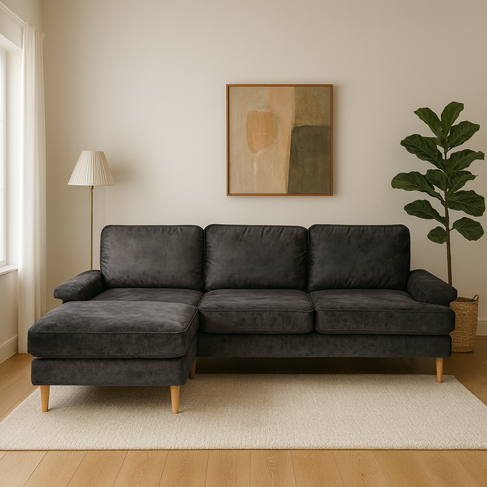 AKVILE UGAONA GARNITURA SOFA CRNA