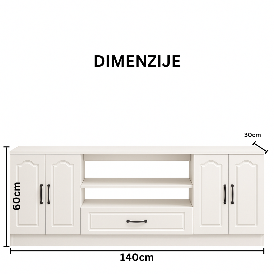 VERONA SET TV KOMODA 140CM + POLICA 60CM