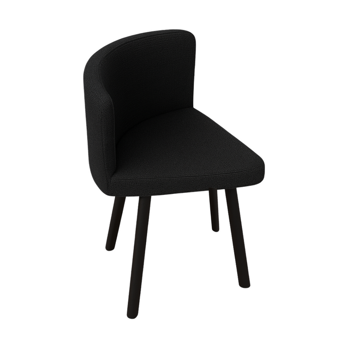 VLADI SET 4X CRNA STOLICA PLATNO + BIJELI STOL