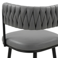 MEZZON SET 6X SIVA STOLICA PU + SIVI KAMENI STOL