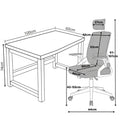 SET EOS KANCELARIJSKI RADNI STOL BIJELI + COMFORT ergonomska stolica YT-588 CRNA-PLAVA