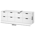 COSVIA KOMODA 160x53CM BIJELA