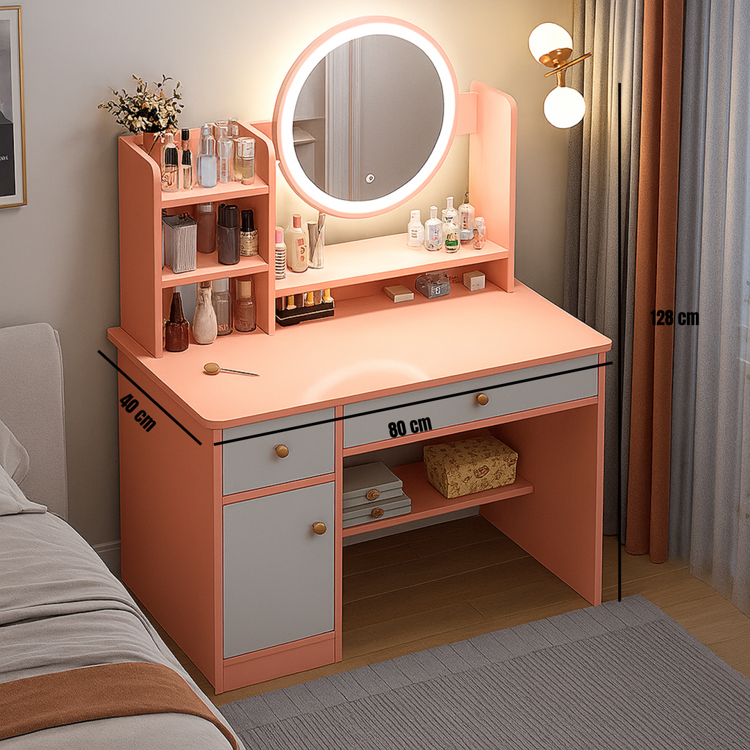 THALIA STOL SMINKANJE 80 CM ROZI + ROZA CHARM STOLICA