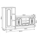 VERONA SET TV KOMODA 140CM + POLICA 60CM