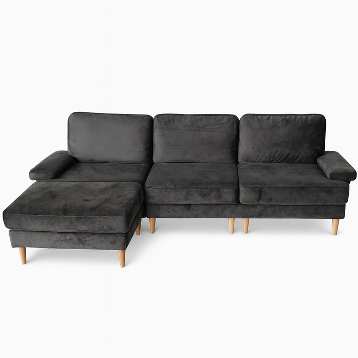 AKVILE UGAONA GARNITURA SOFA CRNA