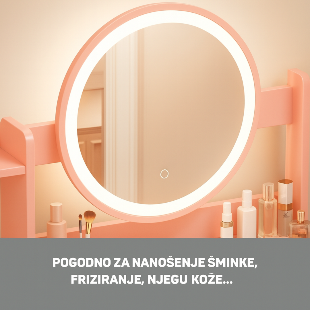THALIA STOL SMINKANJE 80 CM ROZI + ROZA CHARM STOLICA