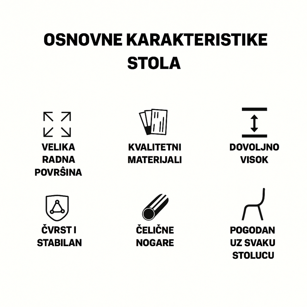 SET ODYSSEY STOLICA CRNA BIJELI RAM I EOS STOL
