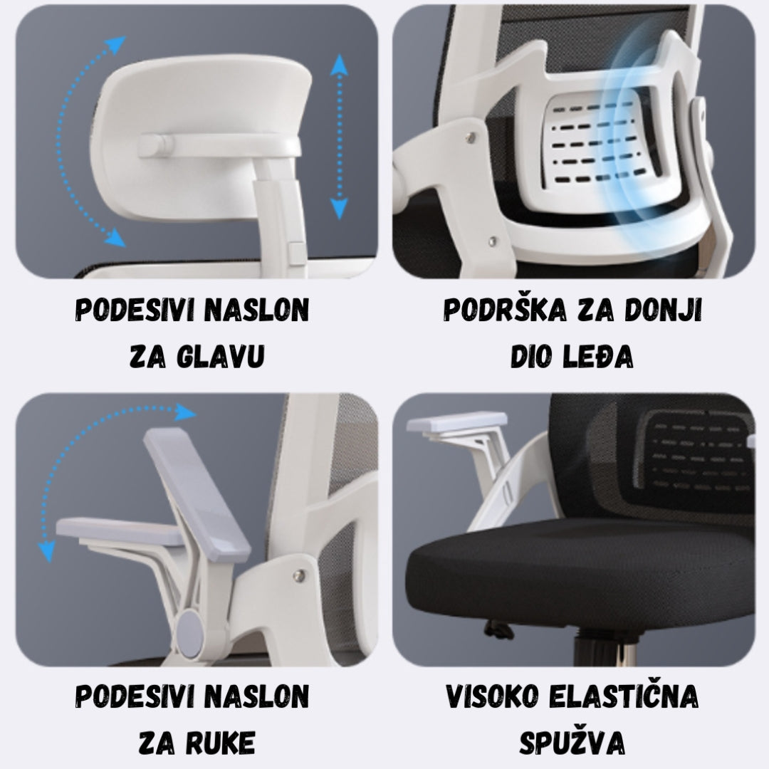 COMFORT ergonomska stolica YT-588 PLAVA BIJELI RAM,,<p>Comfort ergonomska stolica je idealan izbor za udobnost i funkcionalnost u vašem radnom prostoru.</p>
<p>Ova stolica s modernim dizajnom i naprednim funkcijama pruža maksimalnu podršku tokom dugih radnih sati.</p>
<p>&nbsp;</p>
<p><strong>Ključne karakteristike uključuju:</strong></p>
<p>Podesivi naslon za ruke po uglu i daljini</p>
<p>Podesivi naslon za glavu po uglu i daljini</p>
<p>Lumbalnu potporu za pravilno držanje</p>
<p>Mesh materijal koji omog