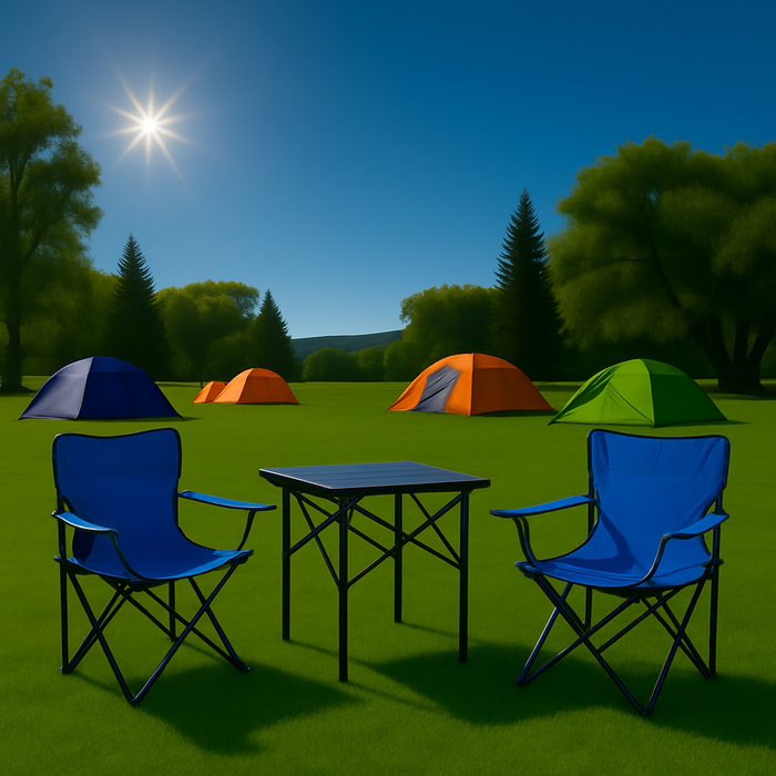 KAMPING COMBO - 2X PLAVA STOLICA + MALI STOL