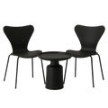 SET MONO KLUB STOL + 2X PRISM CRNA TRPEZARIJSKA STOLICA