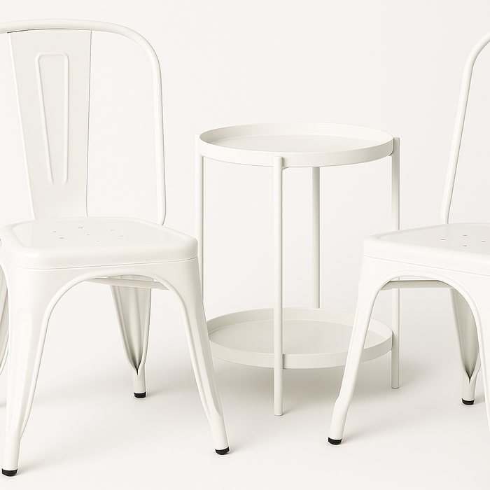 SET LUNA KLUB STOL BIJELI + 2X TITAN STOLICA