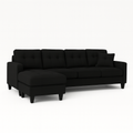 TAPLEY UGAONA GARNITURA SOFA CRNA
