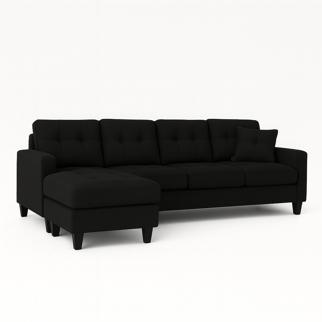 TAPLEY UGAONA GARNITURA SOFA CRNA