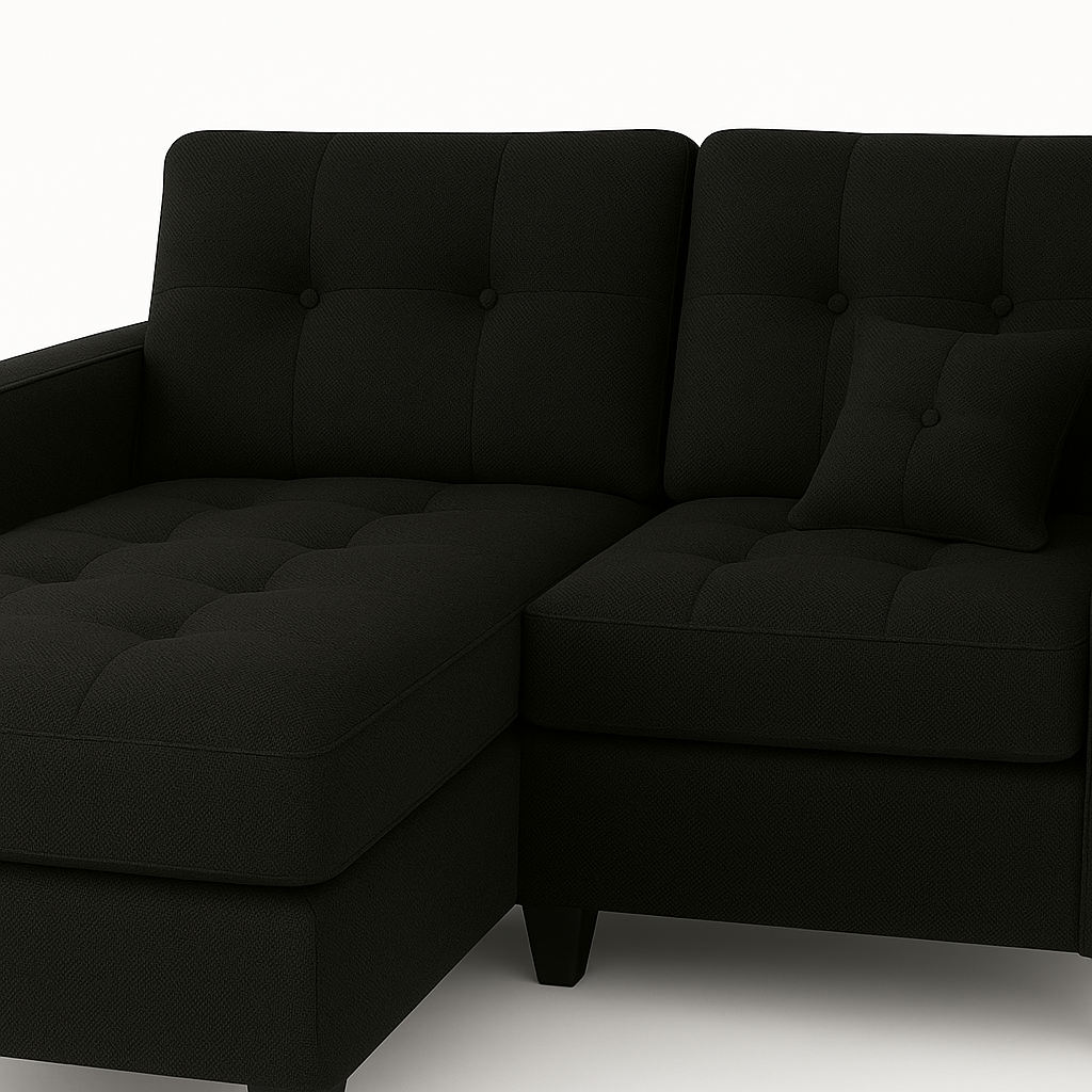TAPLEY UGAONA GARNITURA SOFA CRNA