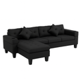 TAPLEY UGAONA GARNITURA SOFA CRNA