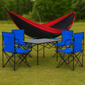 KAMPING COMBO - 4X PLAVA STOLICA + VELIKI STOL + HAMMOCK GRATIS