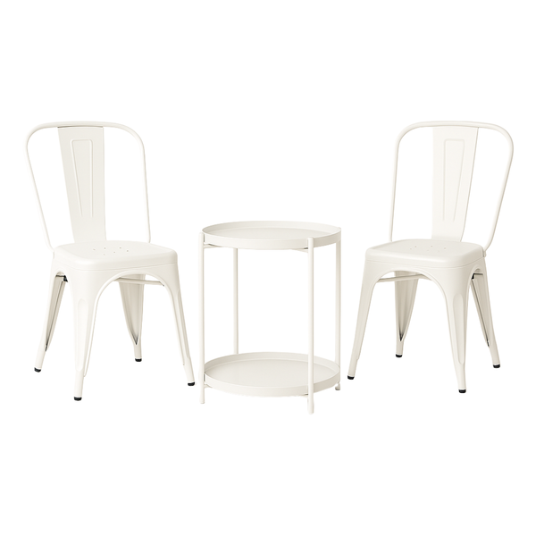 SET LUNA KLUB STOL BIJELI + 2X TITAN STOLICA