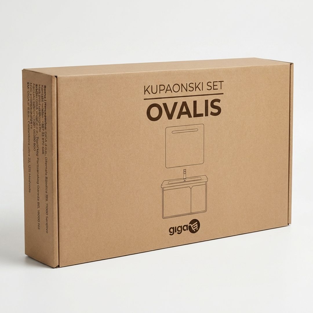 OVALIS KUPAONSKI SET 60CM UMIVAONIK I ORMARIĆ 1112A