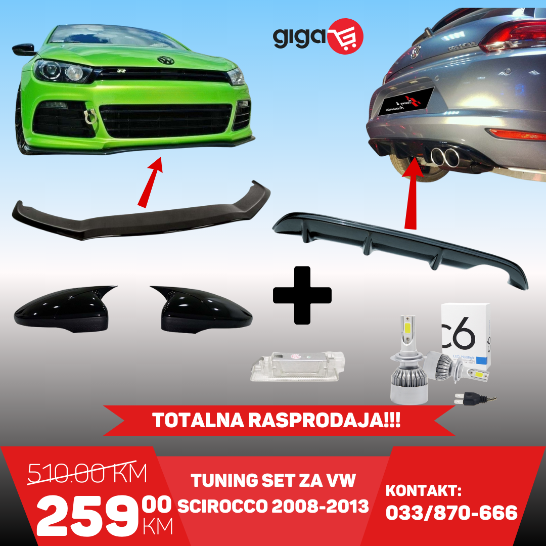 TUNING SET ZA VW SCIROCCO 2008-2013