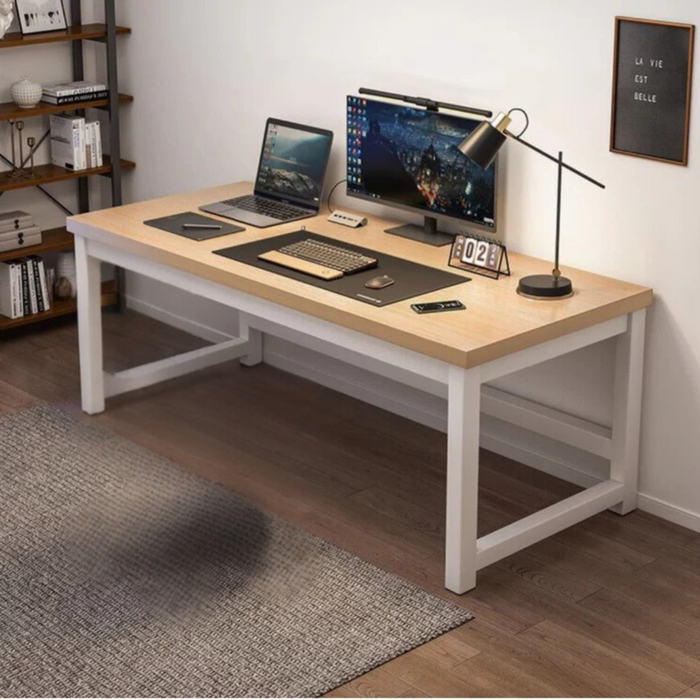 SET EOS KANCELARIJSKI RADNI STOL BIJELI + COMFORT ergonomska stolica YT-588 CRNA-SIVA