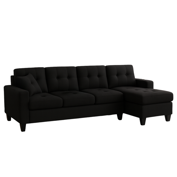 TAPLEY UGAONA GARNITURA SOFA CRNA