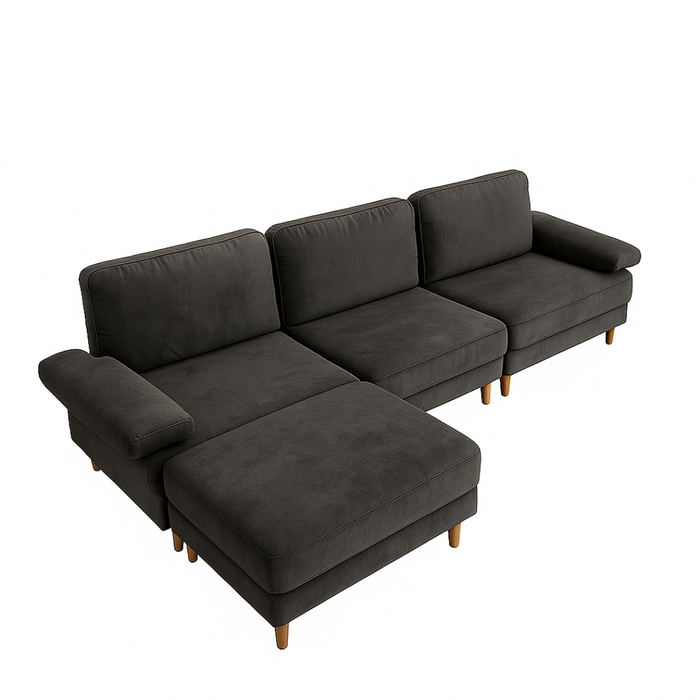 AKVILE UGAONA GARNITURA SOFA CRNA
