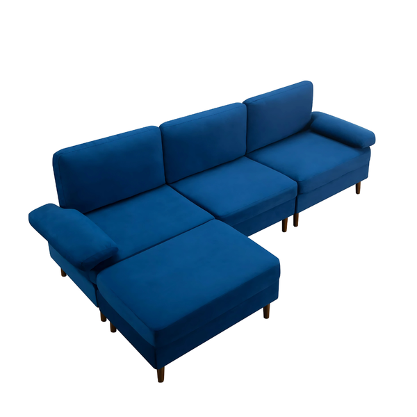 AKVILE UGAONA GARNITURA SOFA PLAVA