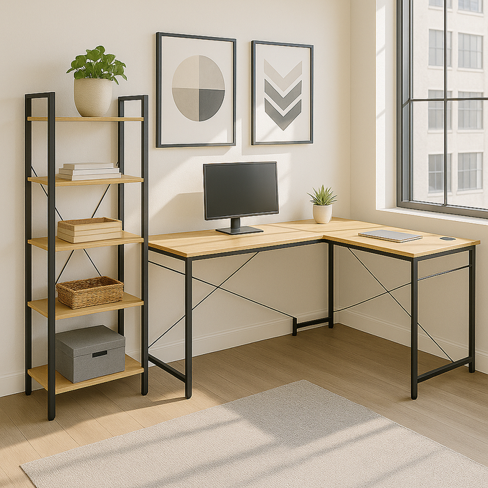 SET BRIM KANCELARIJSKI STOL BEŽ + DOCK POLICA BEŽ 150 CM