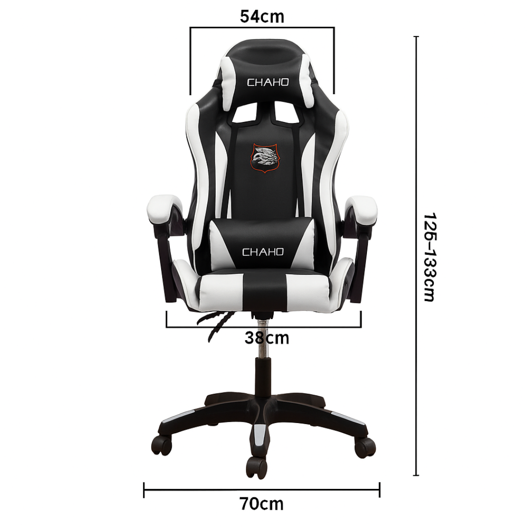 SET CHAHO MASAŽNA BIJELA STOLICA + CHADO GAMING STOL 100cm