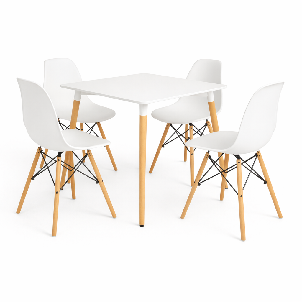 SET PULSE 80x80 STOL + 4x SUPPER BIJELA