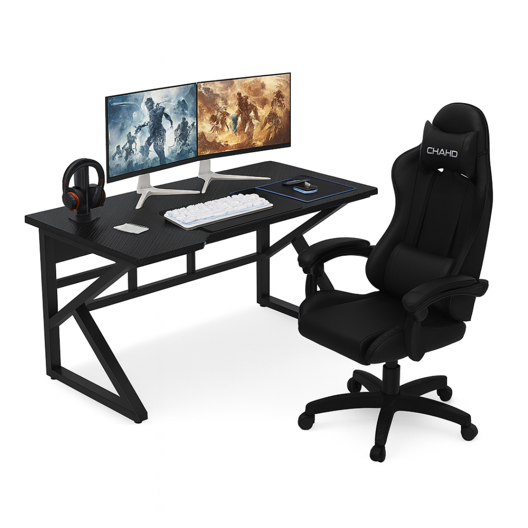 SET CHAHO MASAŽNA CRNA STOLICA + CHADO GAMING STOL 100cm