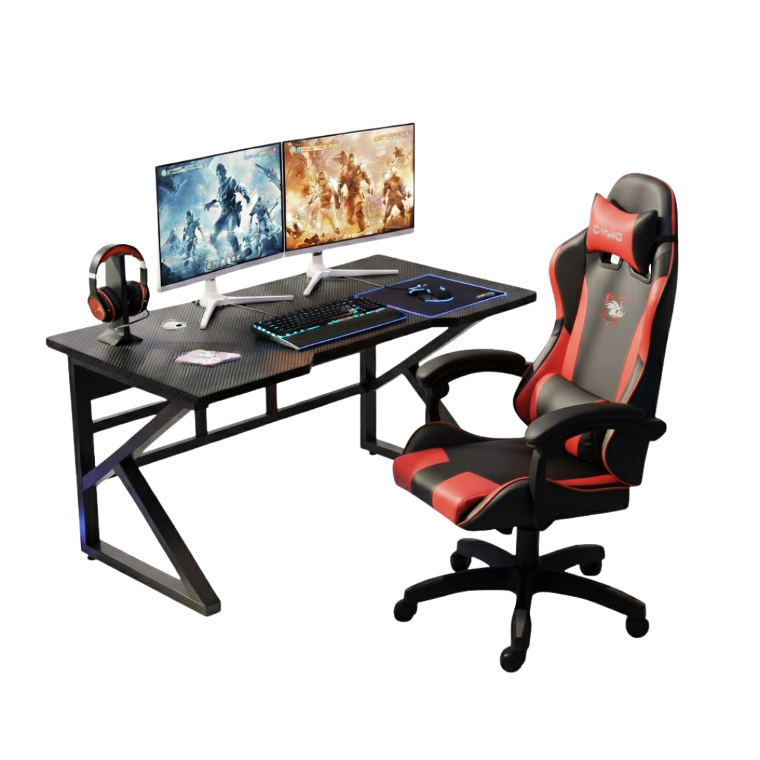 SET CHAHO MASAŽNA CRVENA STOLICA + CHADO GAMING STOL 100cm