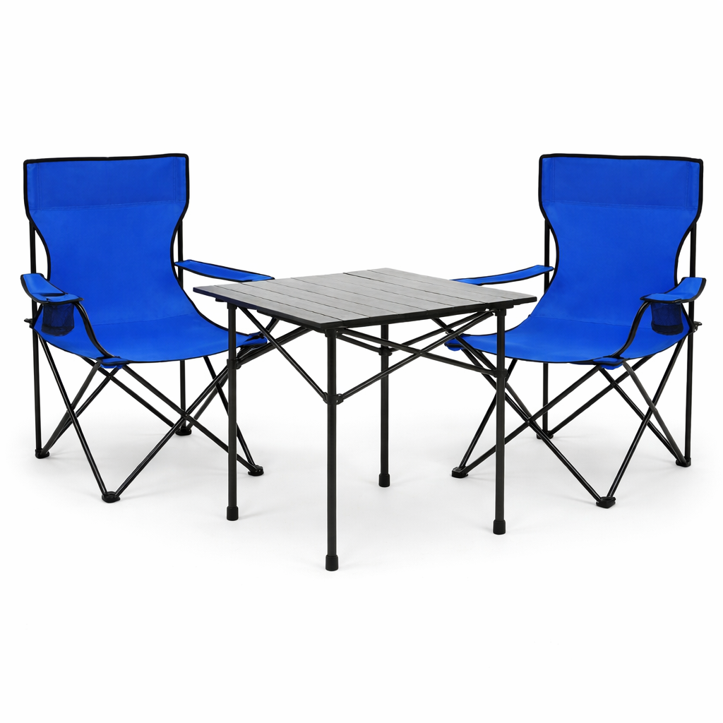 KAMPING COMBO - 2X PLAVA STOLICA + MALI STOL