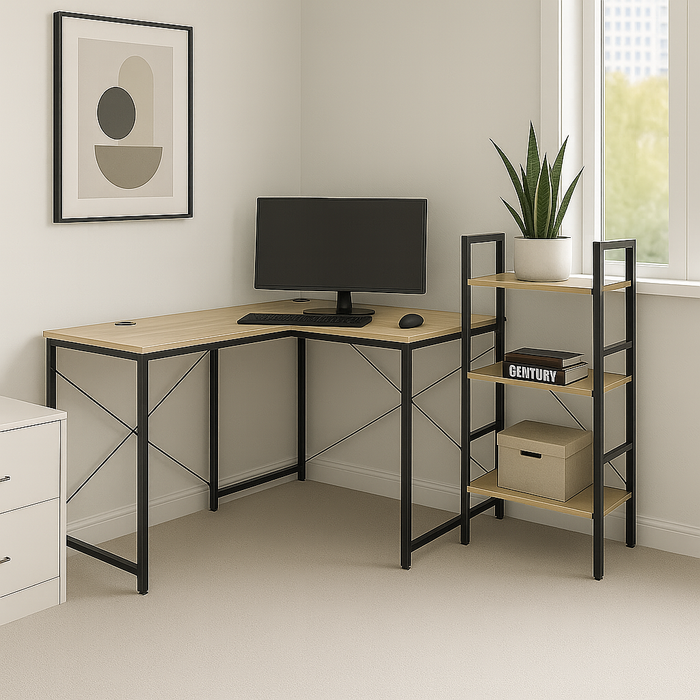 SET BRIM KANCELARIJSKI STOL BEŽ + DOCK POLICA BEŽ 84 CM