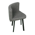 DINEO SET 6X SIVA STOLICA PLATNO + BIJELI STOL