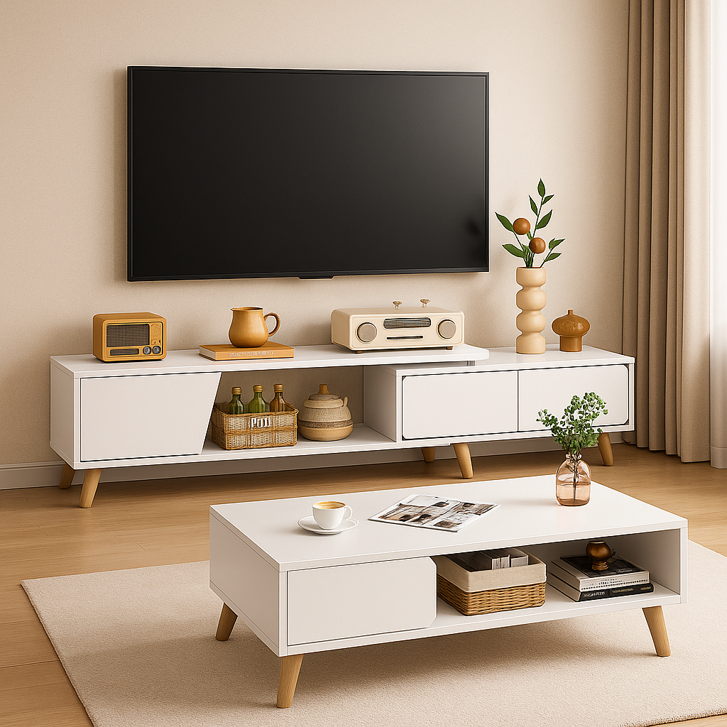 SET NAELIS TV KOMODA 120+80 CM + CANOPIA KLUB STO DNEVNI