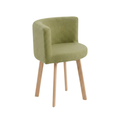 FURNIQ SET 4X ZELENA STOLICA PLATNO + SMEĐI STOL