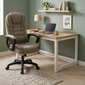 SET EOS KANCELARIJSKI STOL 100x60 BIJELI + MIRAGE KANCEALRIJSKA STOLICA YT-809 PLATNO Khaki