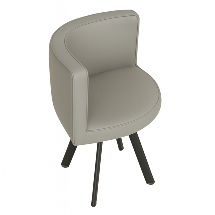 SKAYA SET 4X SVJETLO SIVA STOLICA KOŽA + SIVI STOL