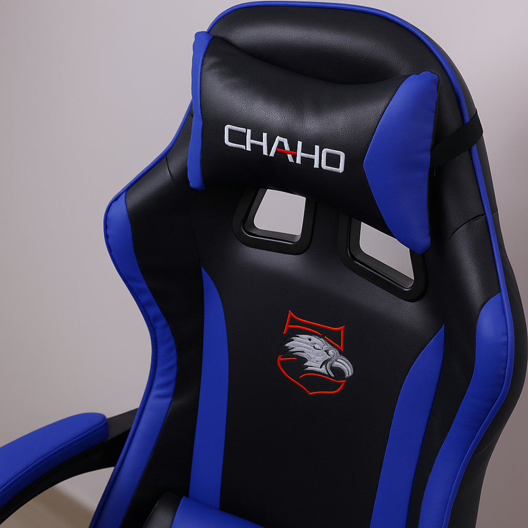 SET CHAHO MASAŽNA PLAVA STOLICA + CHADO GAMING STOL 100cm