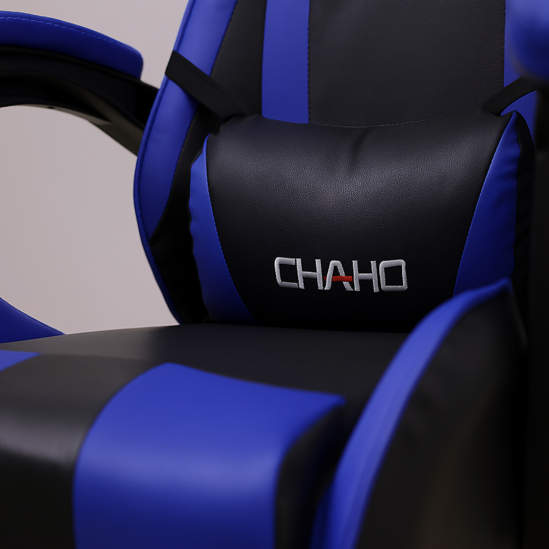 SET CHAHO MASAŽNA PLAVA STOLICA + CHADO GAMING STOL 100cm