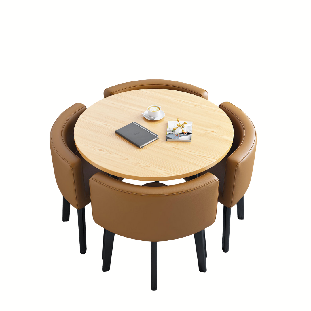 VLADI SET 4X SMEĐA STOLICA + SMEĐI STOL