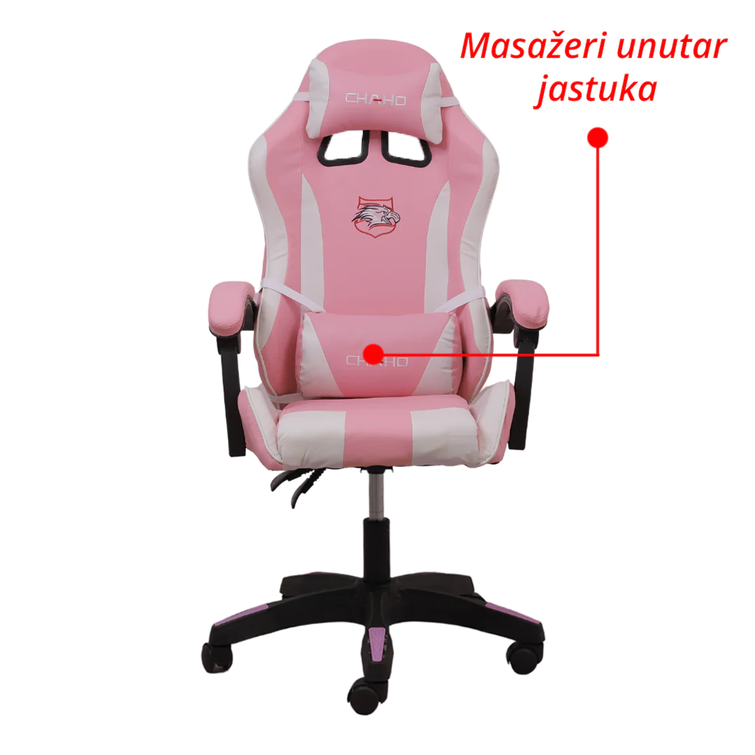 SET CHAHO MASAŽNA ROZA STOLICA + CHADO GAMING STOL 100cm