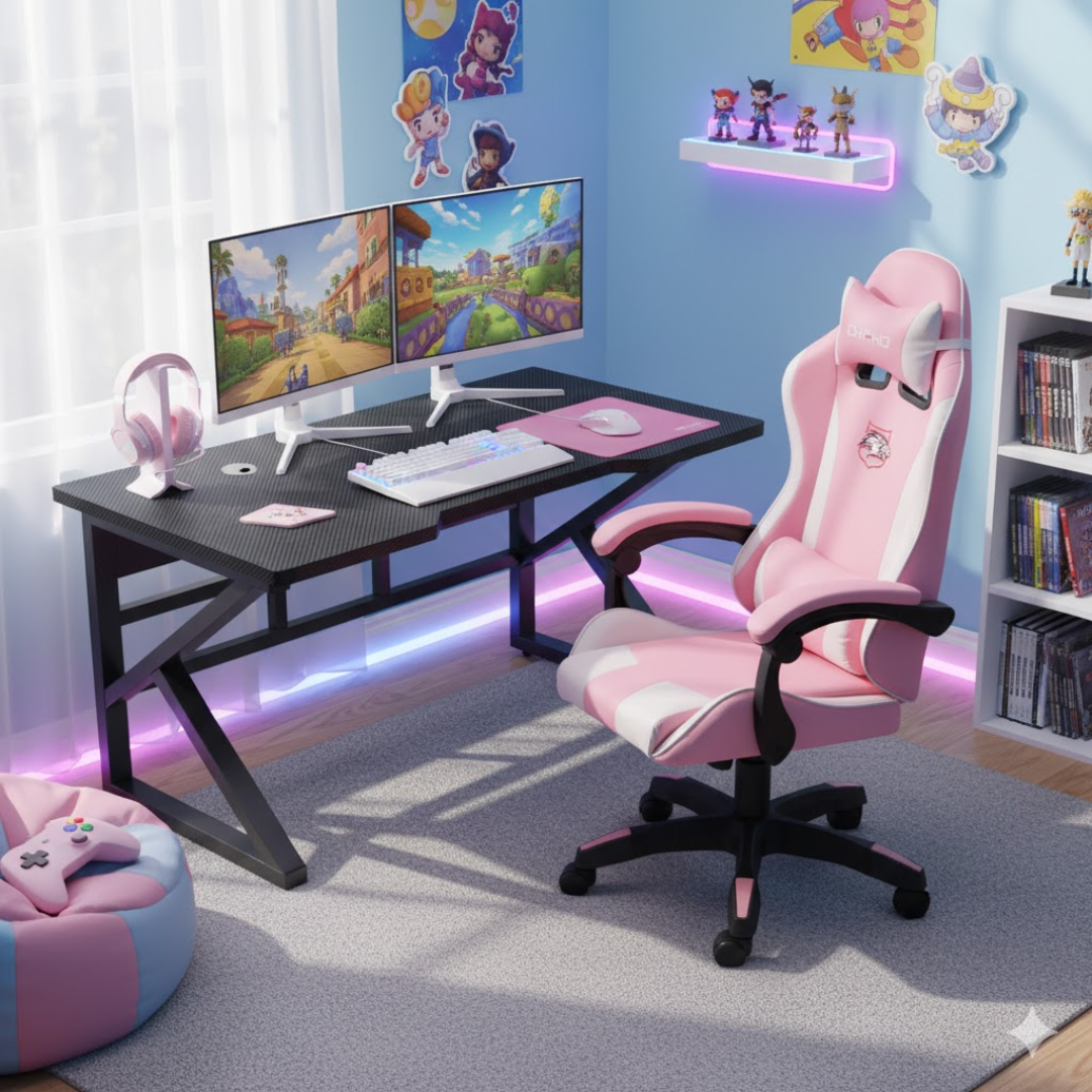 SET CHAHO MASAŽNA ROZA STOLICA + CHADO GAMING STOL 100cm