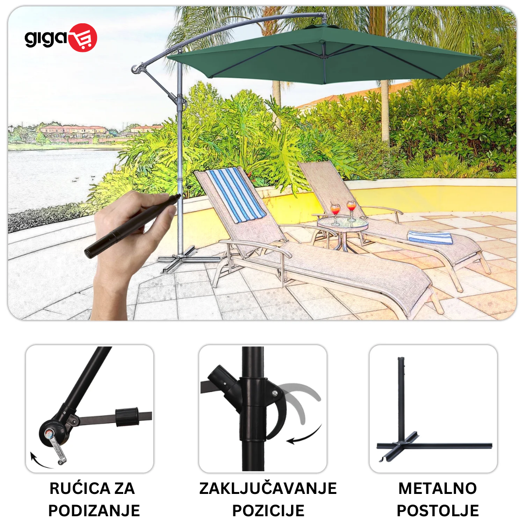SHADE SUNCOBRAN ZELENI + BREEZI POSTOLJE