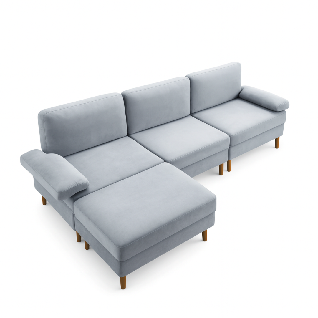 AKVILE UGAONA GARNITURA SOFA SIVA