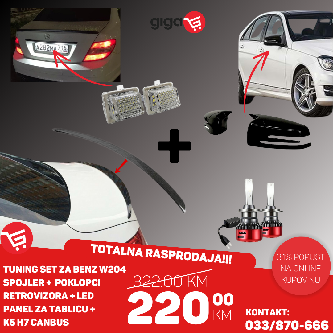 TUNING SET ZA MERCEDES BENZ C KLASA W204 07-14