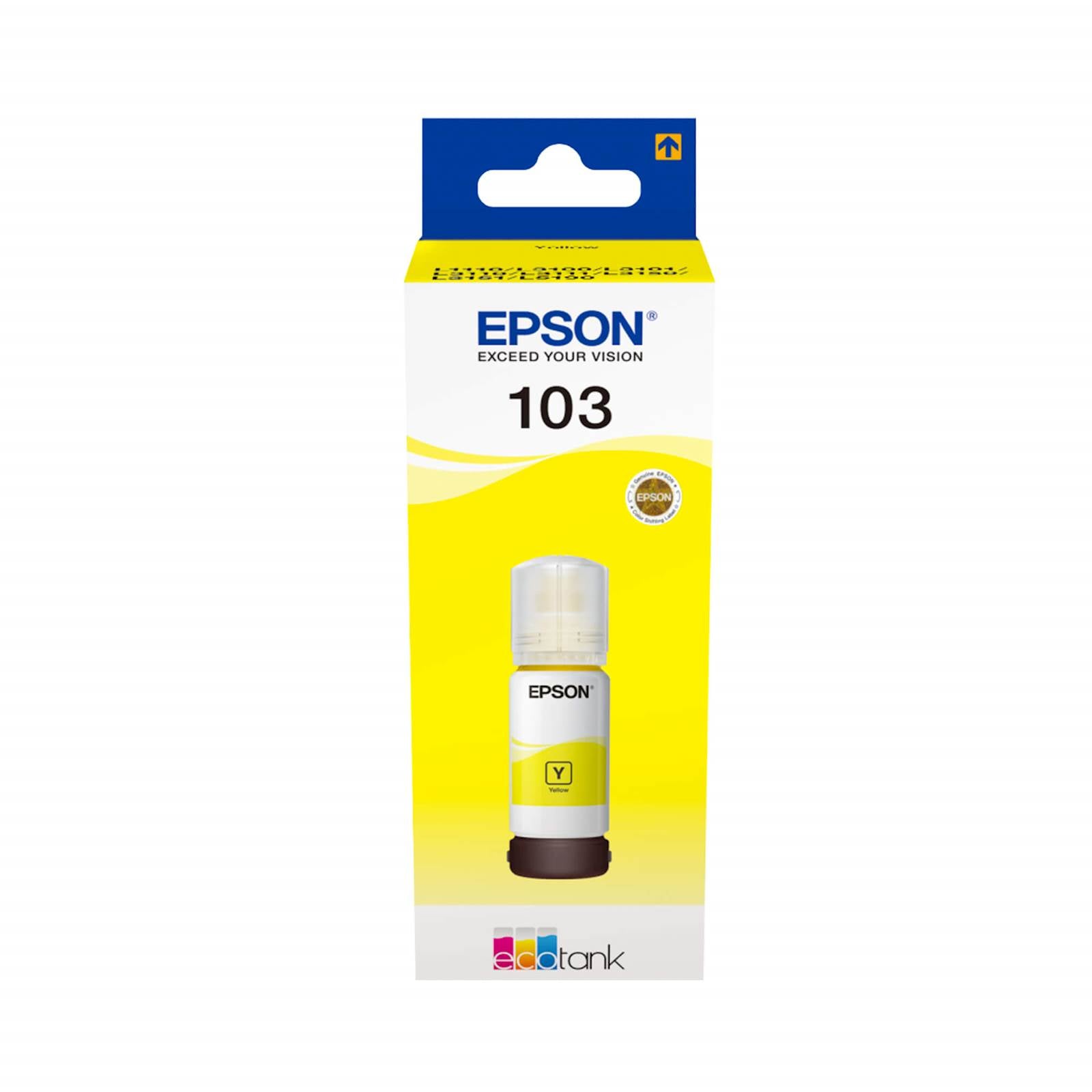 Tinta EPSON EcoTank 103 Yellow L1110